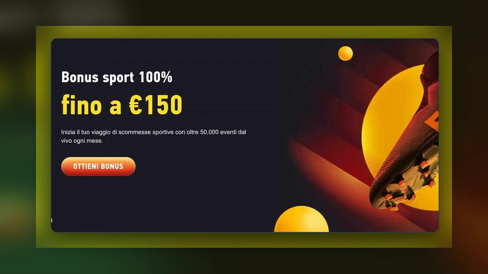 Pagina mobile con il bonus di benvenuto e i giri gratuiti